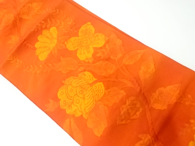 JAPANESE NAGOYA OBI / WOVEN BRANCH FLOWER